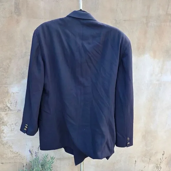 Giorgio Armani le collezioni oversized double breasted blazer gold buttons